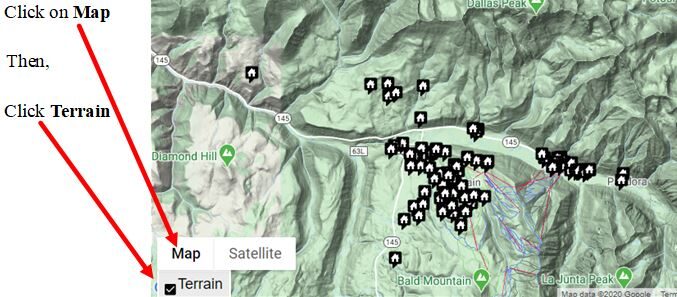 Vicinity map terrain